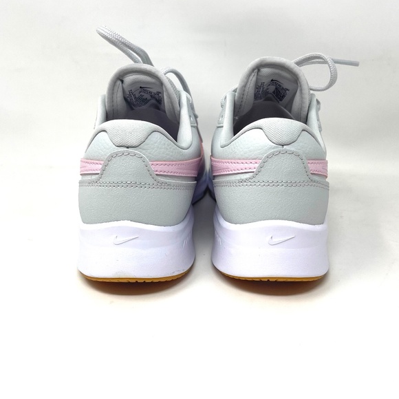 💖MEGA SALE💖Nike Varsity Leather (GS) Grey Leather Pink Foam CN9146 006 Women - Picture 3 of 10